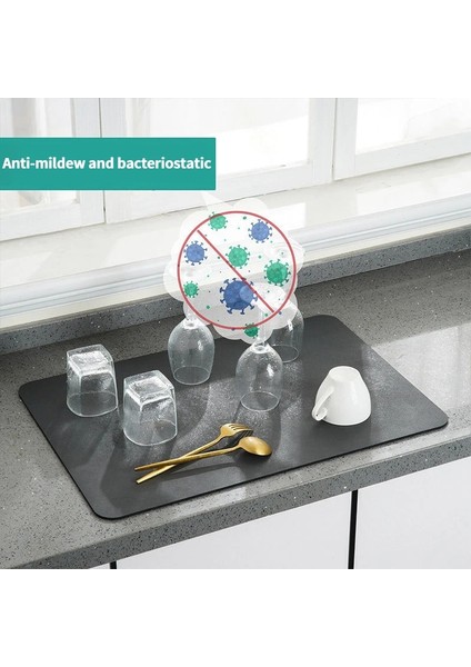 Koyu Gri Mat 40X50 cm Mutfak Süper Emici Ped Diatomit Kurutma Bulaşıkları Drenaj Mat Mutfak Lavabo Tezgah Koruyucu Placemat Banyo Için Mat (Yurt Dışından) fiyatları