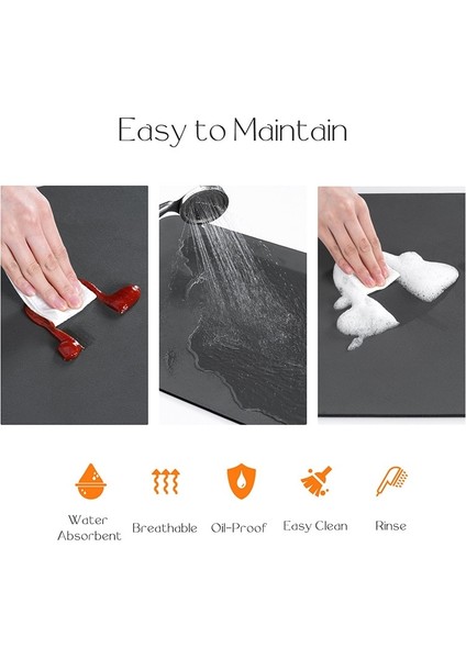 Koyu Gri Mat 40X50 cm Mutfak Süper Emici Ped Diatomit Kurutma Bulaşıkları Drenaj Mat Mutfak Lavabo Tezgah Koruyucu Placemat Banyo Için Mat (Yurt Dışından) fırsatları