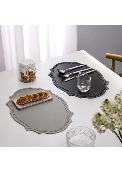 Sarı 30X43 cm Paspaslar Deri Placemat Tarzı Retro Placemat Avrupa Yaratıcı Isı Yalıtım Pedi Avrupa Su Geçirmez Yağ Geçirmez Batı Placemat (Yurt Dışından) fiyatları