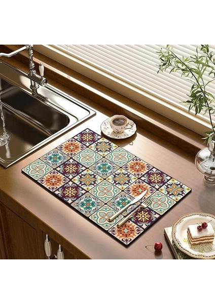 S1 M 30X50 cm Placemat Kahve Yemek Masası Emici Sofra Paspaslar Bulaşık Kurutma Mat Drenaj Pedi Mat Mutfak Dekorasyon ve Aksesuarları (Yurt Dışından)