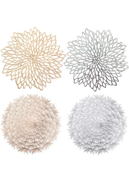 B Şerit 8 Adet 38 cm 4/6/8 Adet Pvc Placemat Yemek Masası Için Içi Boş Ped Coaster Pedleri Masa Kase Paspaslar (Yurt Dışından) modelleri