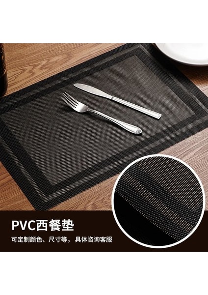 Siyah Stil 30X45CM 4'lü Paket Pvc Yemek Masası Için Yer Paspasları Isıya Dayanıklı Yerleşimler Kaymaz Sızdırmaz Masa Paspasları 45X30CM Moda Disk Pedleri (Yurt Dışından)