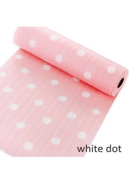 Beyaz Nokta 300X30 cm 1 Rulo Masa Çekmece Mat Mutfak Aletleri Raf Astarı Yapışkan Kağıt Su Geçirmez Çekmece Kağıdı Pet Anti-Yağ Masa Masa Dekorasyonu (Yurt Dışından)