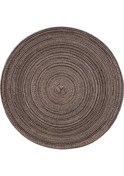 Kahverengi 18 cm Masa Servis Altlıkları Masa Matı Için Rami Yalıtım Pedi Placematlar Keten Kaymaz Masa Paspasları Ev Dekorasyon Pedi Coaster (Yurt Dışından)