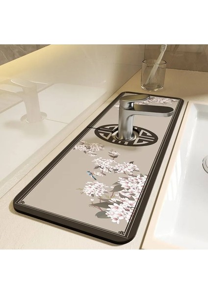 x 38X13 cm Klasik Lavabo Musluk Tahliye Pedi Masa Mat Tuvalet Diatom Çamur Emici Ped Kaymaz Anti-Küf Mat Mutfak Tezgahı Yemek Için (Yurt Dışından) indirimleri