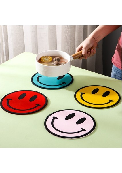 Sarı 9.9 cm Masa Pot Paspaslar Kase Mat Bardak Isı Direnci Placemat Kaymaz Gülümseme Pedleri Yellowtable Dekorasyon Mutfak Aksesuarları (Yurt Dışından) fiyatları