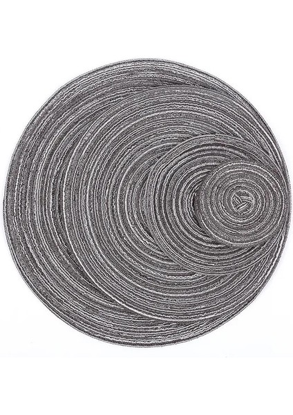 Graya 6 Adet 18 cm 6 Adet/takım Keten Placemats Akşam Yemeği Masa Pedi Masa Coaster Mat Kahvaltı Boho Placemat Yuvarlak Masa Placemat Saman Isı Placemat (Yurt Dışından)