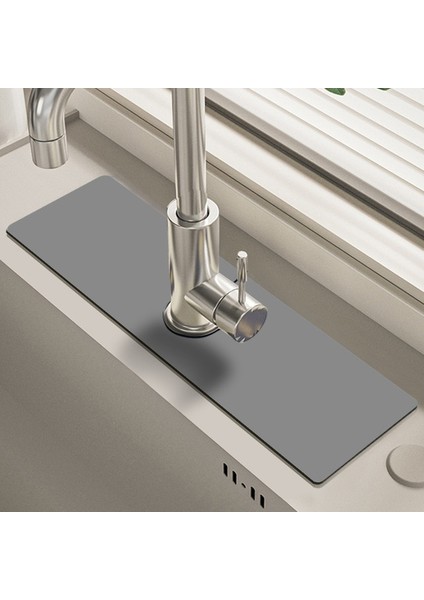 F 10X38 cm Klasik Lavabo Musluk Tahliye Pedi Masa Mat Tuvalet Diatom Çamur Emici Ped Kaymaz Anti-Küf Mat Mutfak Tezgahı Için Cocina (Yurt Dışından)
