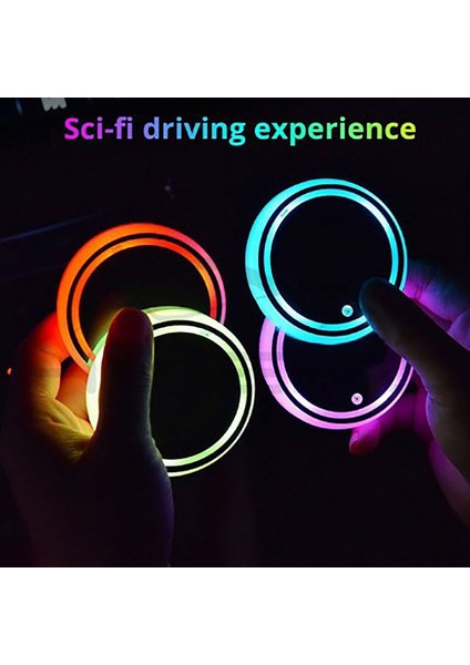 M Sıcak LED Coaster 7 Renk Aydınlık Rgb Işık Mat Işık Sensörü Titreşim Sensörü Enerji Tasarrufu Bardak Altlığı Parti Içecek Fincan Mat (Yurt Dışından)