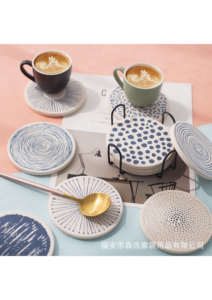 05 Yuvarlak 10X10X0.8 cm Isı Yalıtım Çay Fincanları Coaster Mutfak Aksesuarları Masa Mat Diyatomlu Toprak Emici Coaster Yemek Masası Placemat (Yurt Dışından)