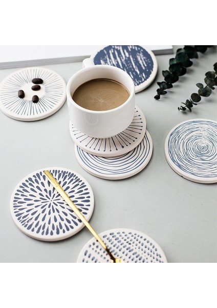 05 Yuvarlak 10X10X0.8 cm Isı Yalıtım Çay Fincanları Coaster Mutfak Aksesuarları Masa Mat Diyatomlu Toprak Emici Coaster Yemek Masası Placemat (Yurt Dışından)