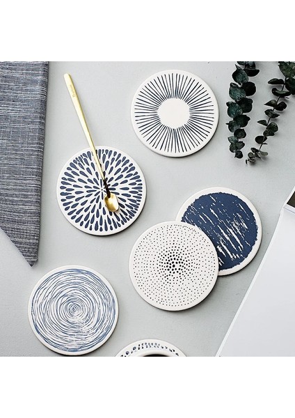 05 Yuvarlak 10X10X0.8 cm Isı Yalıtım Çay Fincanları Coaster Mutfak Aksesuarları Masa Mat Diyatomlu Toprak Emici Coaster Yemek Masası Placemat (Yurt Dışından)
