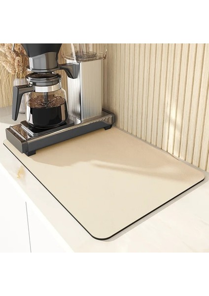 Sarı 50X60 cm Kahve Mat Gizle Leke Kauçuk Destekli Emici Kahve Makinesi Mat Bulaşık Kurutma Mat Kahve Bar Aksesuarları Mutfak Tezgahı Için (Yurt Dışından)