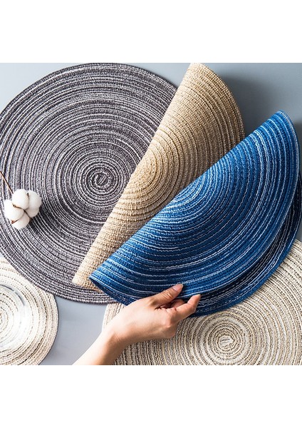 B S 11 cm Yuvarlak Dokuma Iskandinav Tarzı Kaymaz Placemat Coaster Yalıtım Dolgu Fincan Masa Mat Ev Dekor Peçete Mutfak Aksesuarları (Yurt Dışından) fiyatları