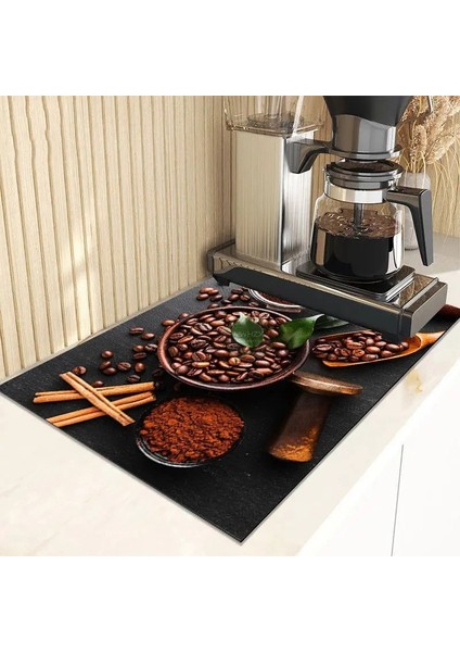 CJ06-5 M 30X40 cm Kahve Tasarım Bulaşık Kurutma Mat Süper Emici Mutfak Tezgahı Drenaj Pedleri Sofra Fincan Şişe Lavabo Su Geçirmez Kaymaz Paspaslar (Yurt Dışından) indirimleri
