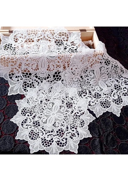 2CD-51207-03 25CM Yuvarlak Hollow Dantel Coaster Plaka Kase Peçete Yalıtım Pedi Nakış Çiçek Placemat Kupa Yemek Sehpa Fincan Mat Ev Dekor (Yurt Dışından)