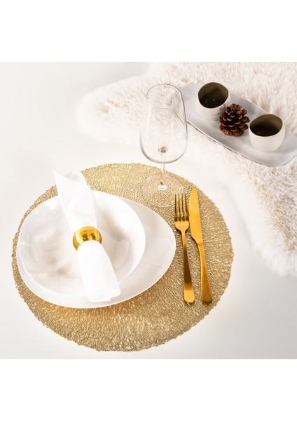 14 Bir Boyut Masa Mat Çiçek Altın Pvc Placemat Hollow Yalıtım Coaster Pedleri Masa Kase Ev Noel Modern Stil Dekor Isıya Dayanıklı (Yurt Dışından)