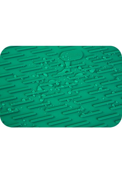 Koyu Yeşil XXL-58X42CM Silikon Kurutma Mat Bulaşık Kase Bardak Kaymaz Anti Sıcak Ped Trivet Potholder Mat Kaşık Dinlenme Boşaltma Coaster Mutfak Tezgahı Placema (Yurt Dışından)