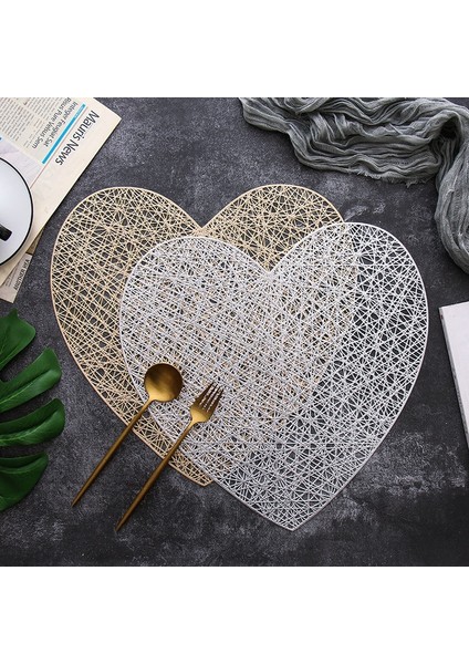 2CD-51229-002 38X38 cm Altın Pvc Içi Boş Kaymaz Mutfak Aksesuarları Placemat Coaster Yalıtım Pedi Bulaşık Kahve Fincanı Masa Mat Peçete Ev Otel Dekor (Yurt Dışından) fırsatları