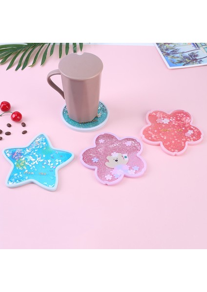 Stil 2 L Sevimli Silikon Bardak Kaymaz Tavşan Romantik Kiraz Çiçeği Sezon Okyanus Gökkuşağı Bataklık Su Bardağı Kupa Placemat Yastık 2021 (Yurt Dışından) modelleri