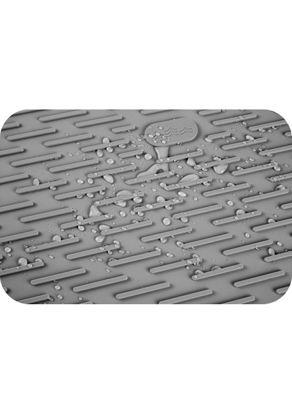 Koyu Gri XL-45X40CM Silikon Kurutma Mat Bulaşık Kase Bardak Kaymaz Anti Sıcak Ped Trivet Potholder Mat Kaşık Istirahat Boşaltma Coaster Mutfak Tezgahı Placema (Yurt Dışından)