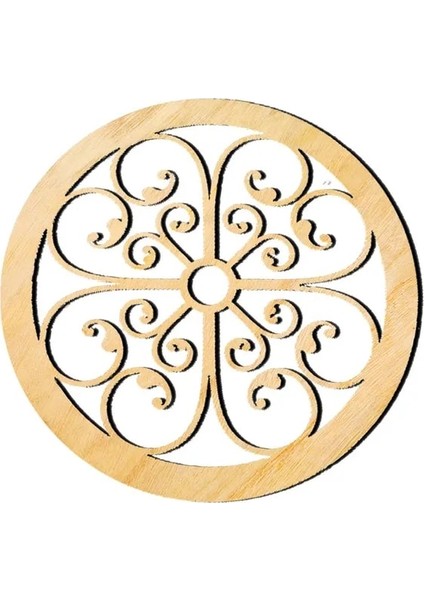 WD0137 30CM 1 Adet Çakra Hayat Çiçeği Doğal Sembol 18 Çeşit Ahşap Yuvarlak Kenar Daire Oyma Coaster Taş Kristal Seti Dıy Dekor (Yurt Dışından)