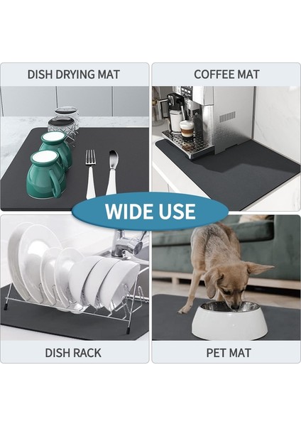 Drenaj Paspasları C S 30 x 40CM Emici Kahve Pedi Bulaşık Kurutma Sofra Paspasları Büyük Mutfak Tezgahı Drenaj Matı Hızlı Kuruyan Pedler Placemat Banyo Drenaj Pedi (Yurt Dışından)