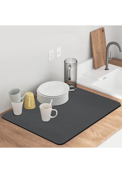 Drenaj Paspasları C S 30 x 40CM Emici Kahve Pedi Bulaşık Kurutma Sofra Paspasları Büyük Mutfak Tezgahı Drenaj Matı Hızlı Kuruyan Pedler Placemat Banyo Drenaj Pedi (Yurt Dışından)