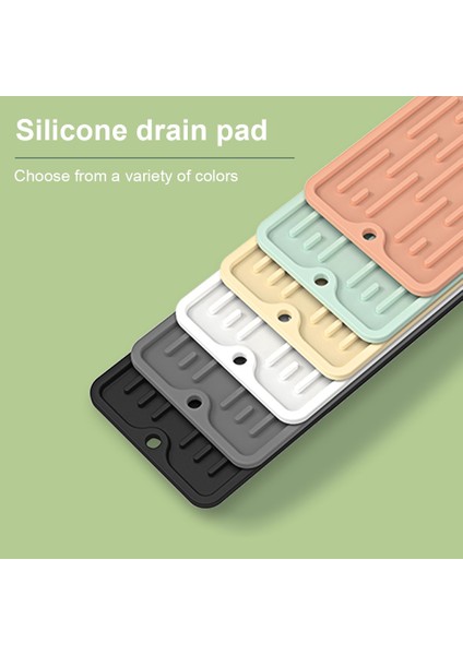 Pembe 55X8 cm Silikon Bulaşık Kurutma Mat Anti Kayma Lavabo Tepsi Tezgah Mat Organizatör Mutfak Eşyaları Koruma Mat Depolama Rafı Mutfak Malzemeleri (Yurt Dışından) fırsatları