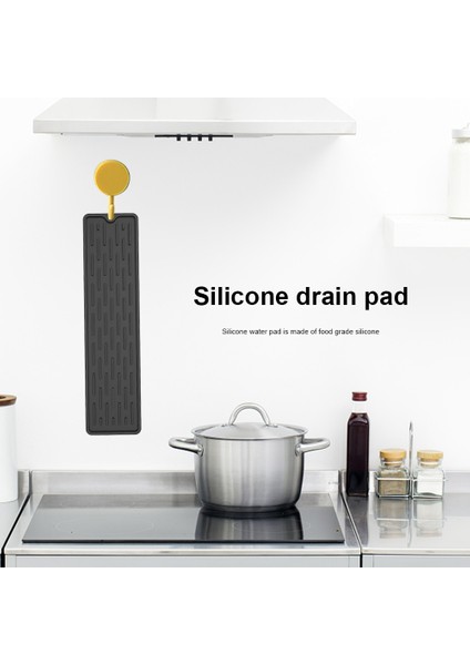 Pembe 55X8 cm Silikon Bulaşık Kurutma Mat Anti Kayma Lavabo Tepsi Tezgah Mat Organizatör Mutfak Eşyaları Koruma Mat Depolama Rafı Mutfak Malzemeleri (Yurt Dışından) indirimleri