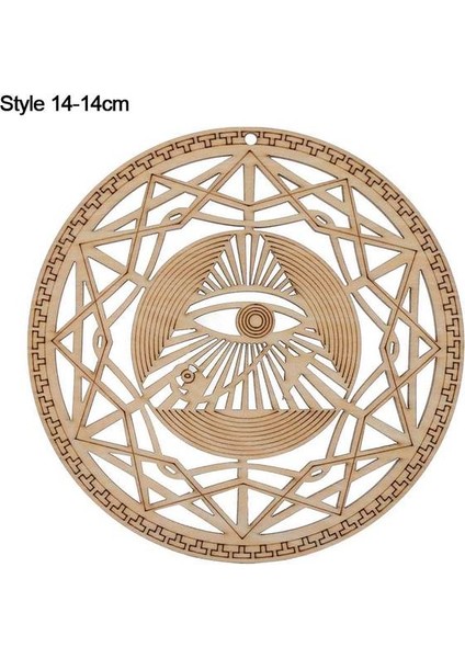 Stil 14-14CM 14CM Ahşap Duvar Tabelası Yaşam Şekli Çiçek Lazer Kesim Ahşap Duvar Sanatı Ev Dekor Bardak Zanaat Yapımı Kutsal Geometri Süs (Yurt Dışından)