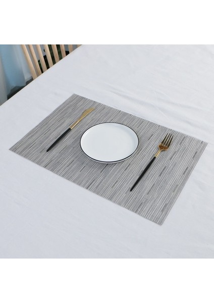 Placemat 10 Dikdörtgen 6 Pcs Yemek Masası Için Placematlar Pvc Bambu Desenli Masa Paspasları Çoklu Renk Kaymaz Isıya Dayanıklı Yıkanabilir Temizlemesi Kolay (Yurt Dışından)