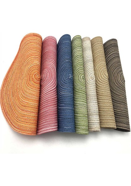 2CD-51009-007 30 cm Yuvarlak Pamuk Dokuma Iskandinav Kaymaz Mutfak Aksesuarları Placemat Coaster Yalıtım Pedi Kahve Fincanı Masa Mat Peçete Ev 51009 (Yurt Dışından)