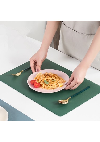Bej 4 Takım 4/6/8/10 Suni Deri Placemats Seti Isıya Dayanıklı Kolay Temizlenebilir Kaymaz Dikdörtgen Mat Mutfak Yemek Masası Süslemeleri Için (Yurt Dışından) modelleri