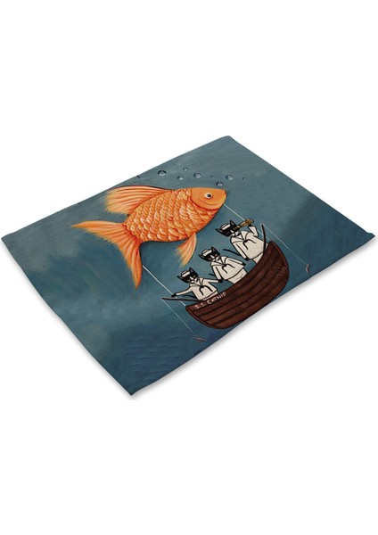 Stil 2 42X32 cm Yemek Masası Için Placemat Sevimli Kedi Karikatür Hayvan Mat Coaster Yaratıcı Baskılı Isıya Dayanıklı Mutfak Yemek Aksesuarları (Yurt Dışından)