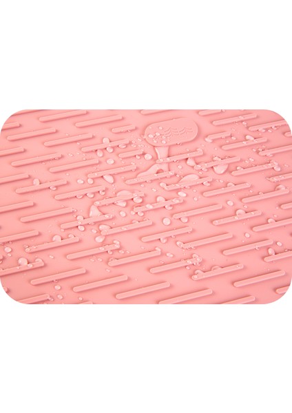 Pembe L-40X30CM Silikon Kurutma Mat Bulaşık Kase Bardak Kaymaz Anti Sıcak Ped Trivet Potholder Mat Kaşık Istirahat Boşaltma Coaster Mutfak Tezgahı Placema (Yurt Dışından)