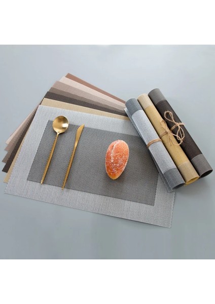 HG-CD010-02 4 Adet 4/6 Adet Masa Mat Seti Kaymaz Kase Ped Bardak Altlığı Takımı Yıkanabilir Pvc Yemek Masası Placemats Modern Ev Dekorasyon Aksesuarları (Yurt Dışından)