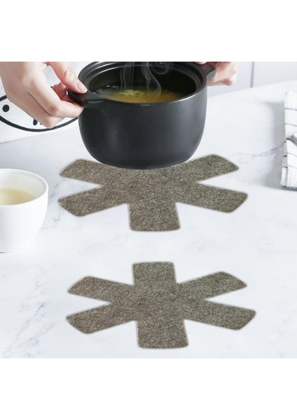 8 Adet 23.5cm L Polyester Keçe Pot Pad Dokunmamış Hafif Tencere Bölücü Ped Koruyucu Yeniden Kullanılabilir Kızartma Tavaları Pişirme Tepsilerini Saklamak Için (Yurt Dışından)