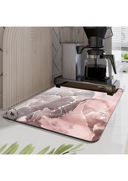 Tw-15-10 M 30X40 cm Süper Emici Mat Mutfak Banyo Musluk Tezgah Drenaj Pedi Kahve Makinesi Yemekleri Kase Kurutma Placemat Kawaii Mutfak Dekoru (Yurt Dışından)