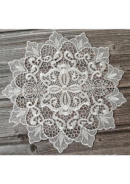 Beyaz 9 Yuvarlak 30 cm Yenı Yuvarlak Dantel Ayçiçeği Nakış Placemat Bardak Altlığı Mutfak Düğün Noel Masa Yer Mat Bez Ped Yeni Yıl Bardak Altlığı Peçete (Yurt Dışından)