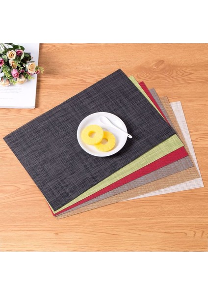 Yeşil 30X45CM Için Bardak Altlıkları Masa Servis Altlığı Dikdörtgen Pvc Güveç Tutucusu Için Dekoratif Servis Altlıkları Ped Deli Kurutma Paspasları Bireysel Bardak Altlığı (Yurt Dışından) modelleri