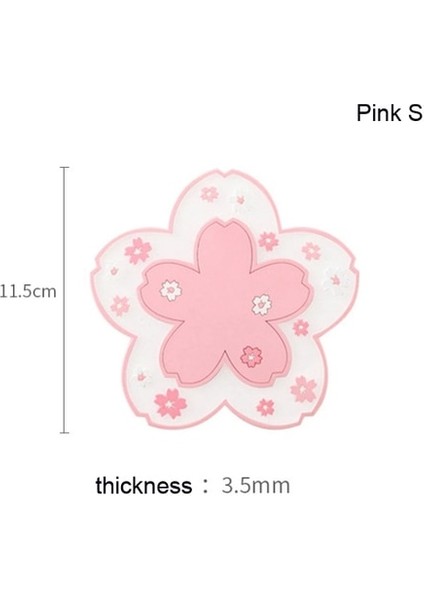 Pembe S 1 Adet Kawaii Japonya Tarzı Sakura Kahve Fincan Altlığı Kiraz Çiçeği Isı Yalıtım Masa Mat Çay Süt Kupa Ev Dekorları (Yurt Dışından)