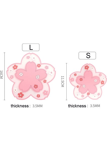 Pembe S 1 Adet Kawaii Japonya Tarzı Sakura Kahve Fincan Altlığı Kiraz Çiçeği Isı Yalıtım Masa Mat Çay Süt Kupa Ev Dekorları (Yurt Dışından) indirimleri