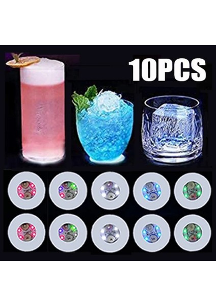 Mavi Işık 10PCS 10PCS LED Coaster Çıkartmalar Aydınlık Içecekler Bardak Altlıkları Şarap Likör Şişeleri Coaster Etiket Çubukları Atmosfer Işıkları Bardak Etiket Pedleri (Yurt Dışından) fiyatları