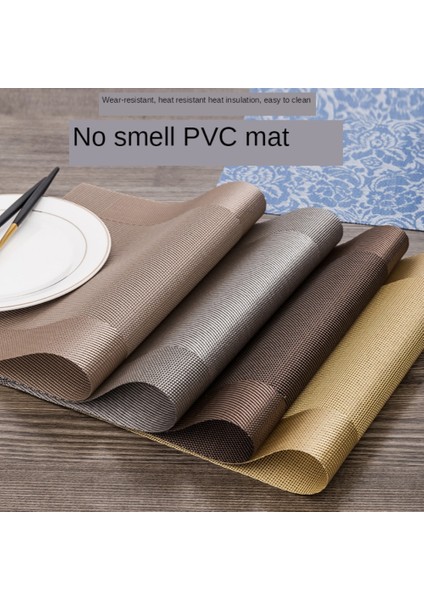 B 45X30 cm Pvc Yıkanabilir Placemats Yemek Masası Mat Kaymaz Placemat Seti Mutfak Aksesuarları Bardak Altlığı Şarap Pedi Bardak Altlığı Seti (Yurt Dışından)
