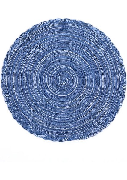 Mavi Dantel Çapı 11 cm Yuvarlak Dokuma Iskandinav Tarzı Kaymaz Placemat Coaster Yalıtım Dolgu Kupa Bardak Masa Mat Ev Dekor Peçete Mutfak Aksesuarları (Yurt Dışından)