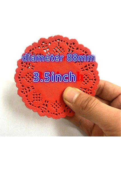 3.5 Inç Kırmızı 100 Adet Yuvarlak Resim Gösterdiği Gibi 100 Adet 3.5 Inç 4.5 Inç 5.5 Inç Yuvarlak Pembe Altın Kağıt Dantel Danteller Kek Placemat Parti Hediye Dekorasyon Için (Yurt Dışından)