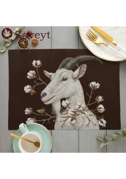 LE507 42X32 cm Sevimli Hayvan Placemat Kuş Baykuş Keten Yemek Masası Paspaslar Bunny Sincap Coaster Pad Kase Kahve Fincanı Mat Masa Örtüsü 42X32 cm (Yurt Dışından)