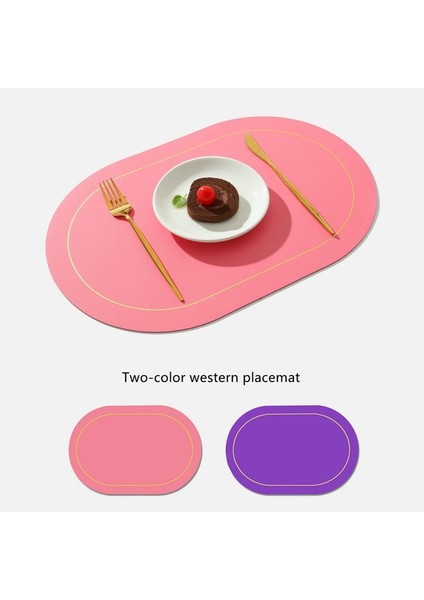 07 Iskandinav Tarzı Deri Batı Masa Mat Pvc Yağ Geçirmez Masa Mat Otel Ev Yemek Plaka Mat Kaymaz Isı Yalıtım Pedi (Yurt Dışından)