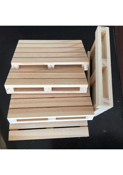 Ahşap Renk Palet Coaster Gıda Mat Doğal Ahşap Viski Kokteyl Içecekler Palet Masaüstü Süs Placemats Masa Dekorasyon (Yurt Dışından)